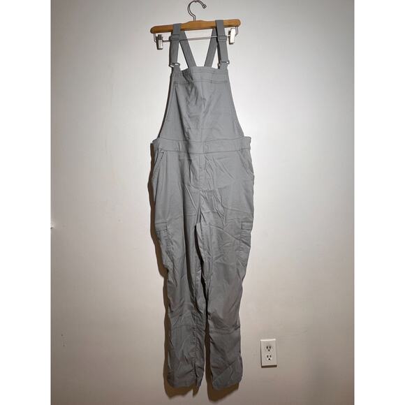 Duluth Trading Company Women's Light Gray Dry on the Fly Overalls 14 Short - Picture 1 of 8